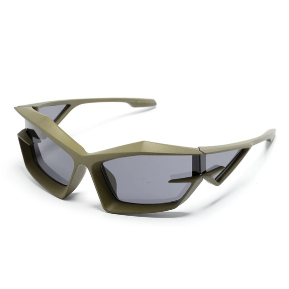 Givenchy Eyewear Giv Cut Shield Sunglasses GV400491 Matte Green Unisex - Picture 1 of 10